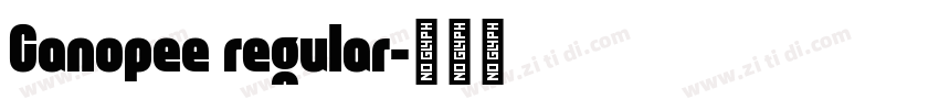 Canopee regular字体转换